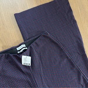 Urban Outfitters Women’s Boot Cut Flare Flowy Pants - Navy & Red Geometric